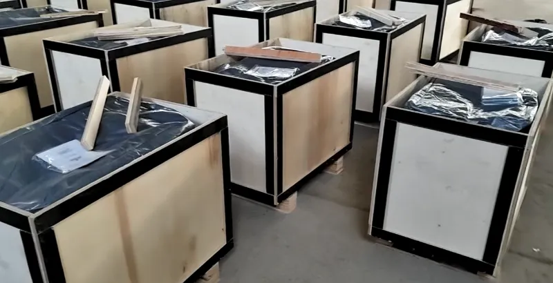 Levering ! Shunhang Machine verzendt meer dan 100 benzine-trilplaten naar Janpan