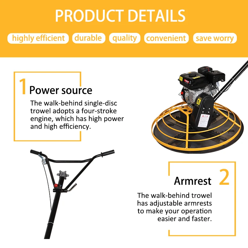Dia 900mm Walk Behind Power Trowel Machine
