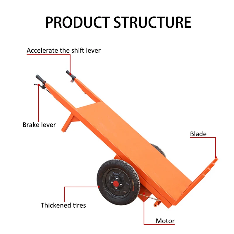 800w Motor Concrete Transport Flat Car