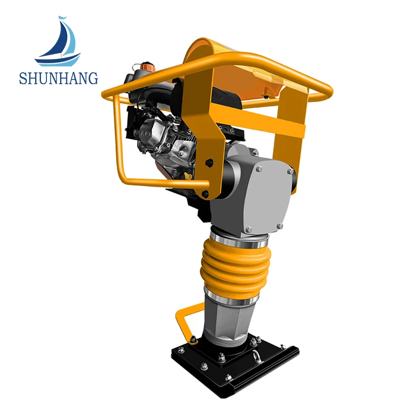 Trillende compactor rammer benzinemotor